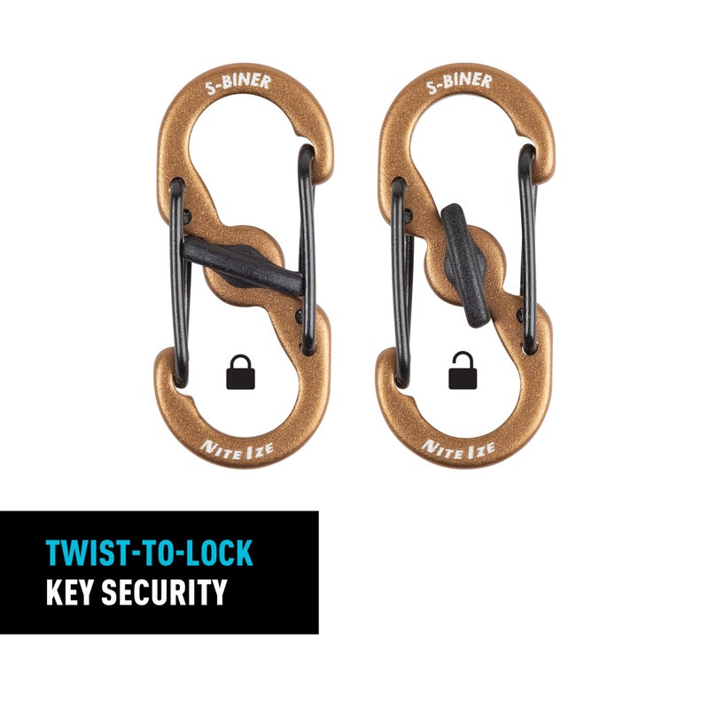 Nite Ize S-Biner MicroLock Aluminum - Secure Key Organizer for Everyday Use - Mini Twist-to-Lock Carabiners - Lightweight Aluminum Body - Heavy Duty - Convenient - Image 3